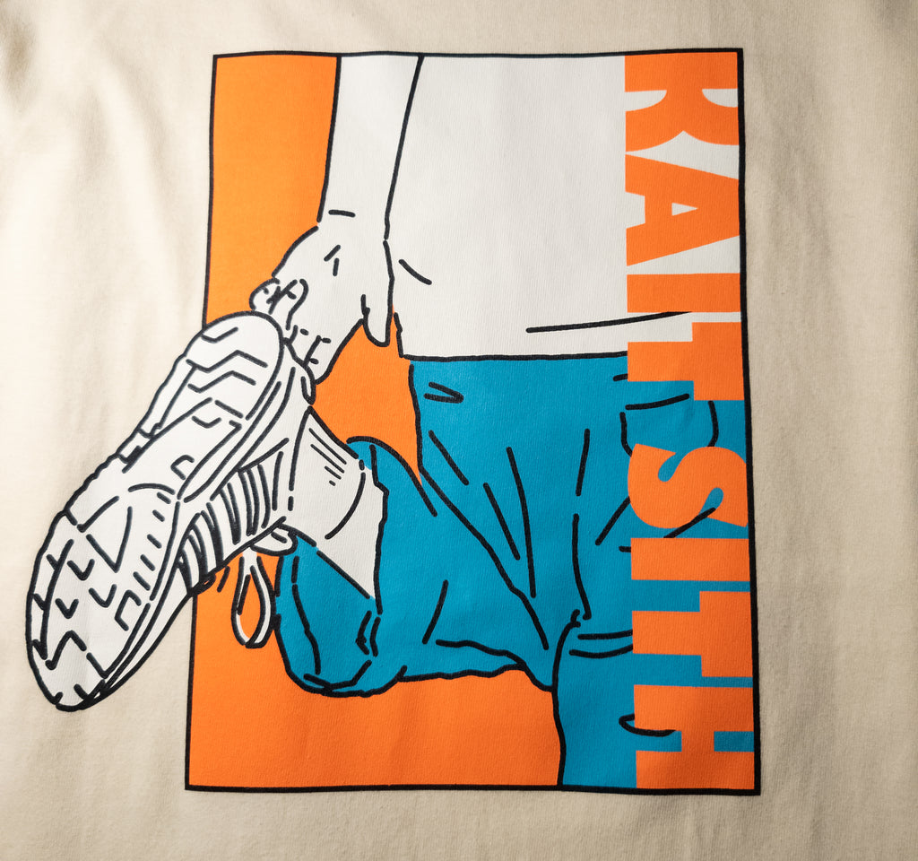 GRAPHIC LONG TEE VINTAGE NATURAL