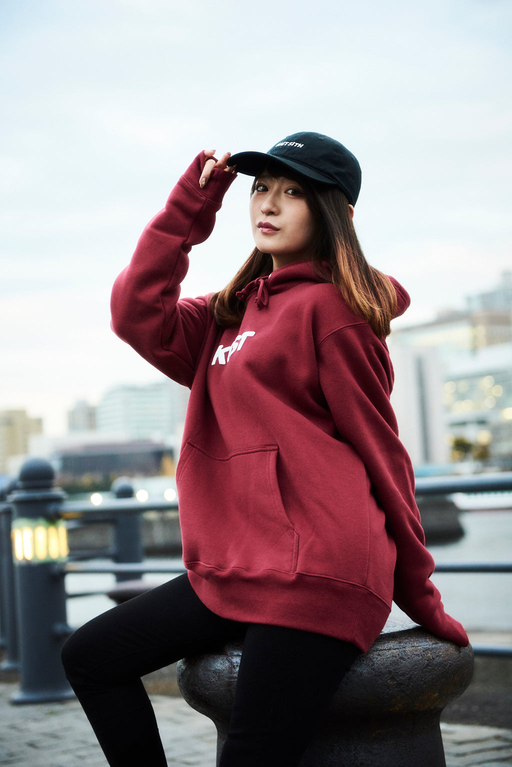 Pop Log Hoodie Red
