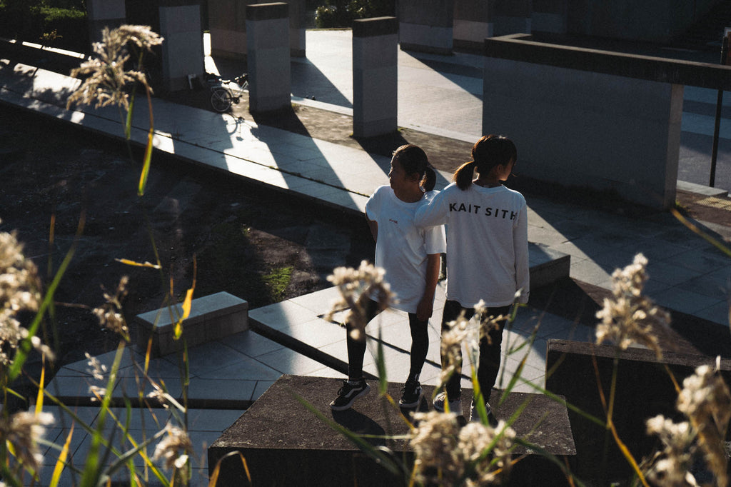 White Embroidery Logo Tee