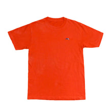 Premium Small Logo Garment Dye Crew Neck T-shirt (Orange)