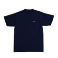Premium Small Logo Garment Dye Crew Neck T-shirt (Navy)