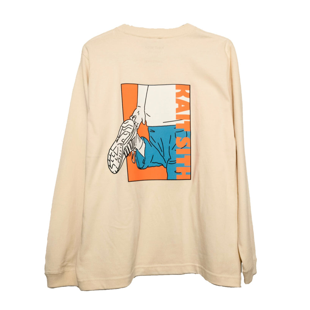 GRAPHIC LONG TEE VINTAGE NATURAL