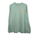GRAPHIC LONG TEE SMOKY GREEN